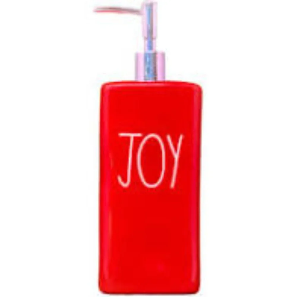 Rae Dunn JOY Soap Dispenser - red
